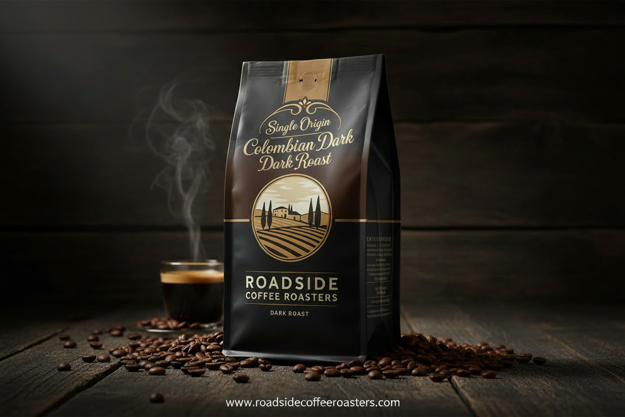 Colombian Dark Roast Label